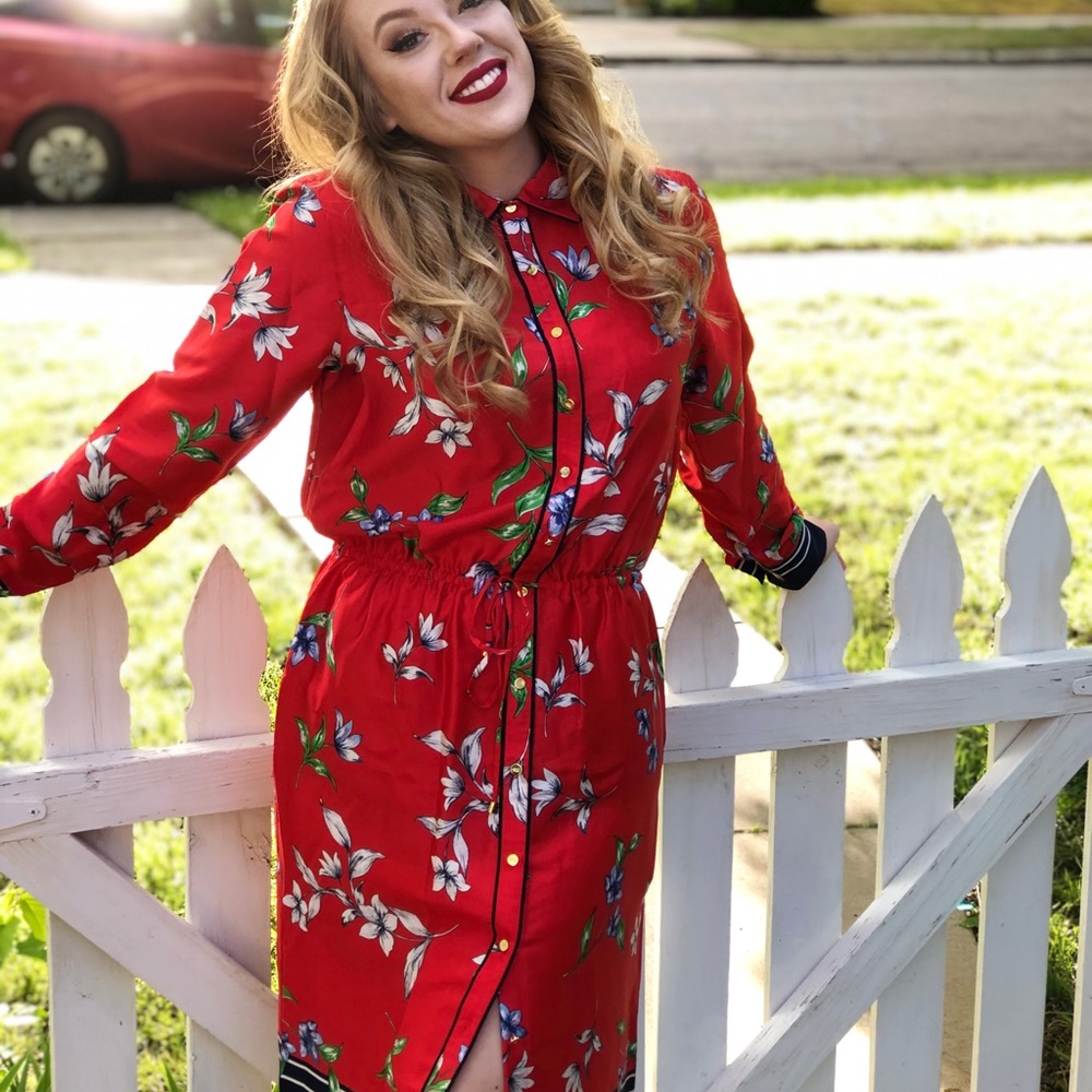 Ralph Lauren floral print shirt dress